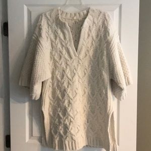 Moth heavy cableknit tunic sweater in cream size XS/S